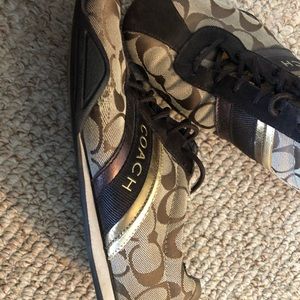 Brown coach sneakers